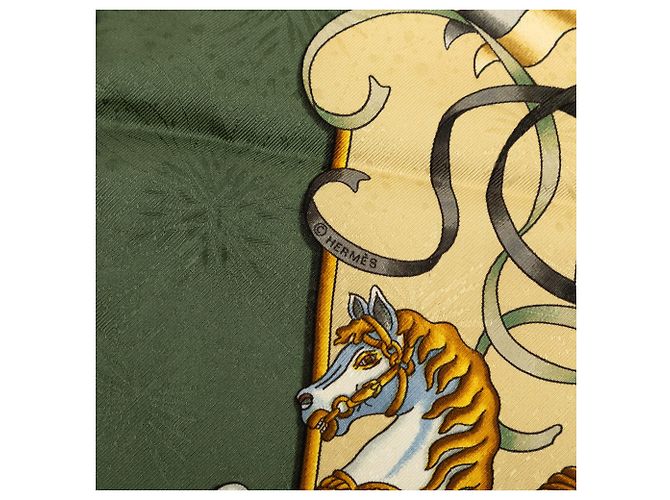 Hermès Beige Luna Park Seidentuch 90 - Ansicht 7