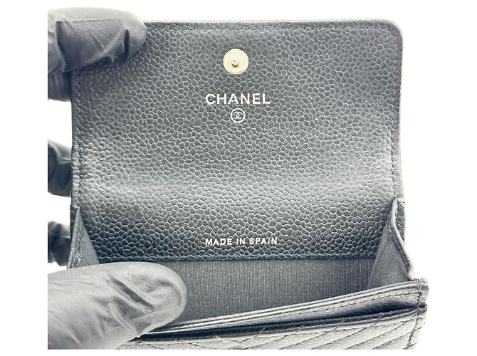 Chanel Boy Trifold Flap Chevron Caviar Small - vista 5