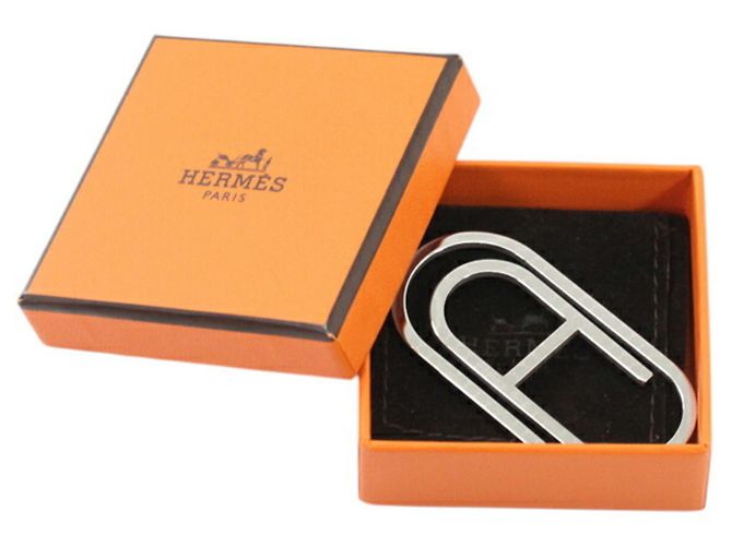 Sujetabilletes Hermès de acero plata - vista 6