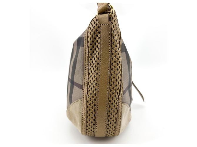 Burberry Ashwood Convertible Hobo House Check Canvas Medium - vista 4