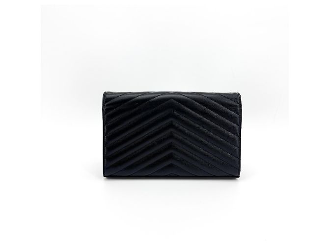 Autre Marque Saint Laurent Classic Monogram Wallet on Chain Matelasse Chevron Leather Small - vista 2