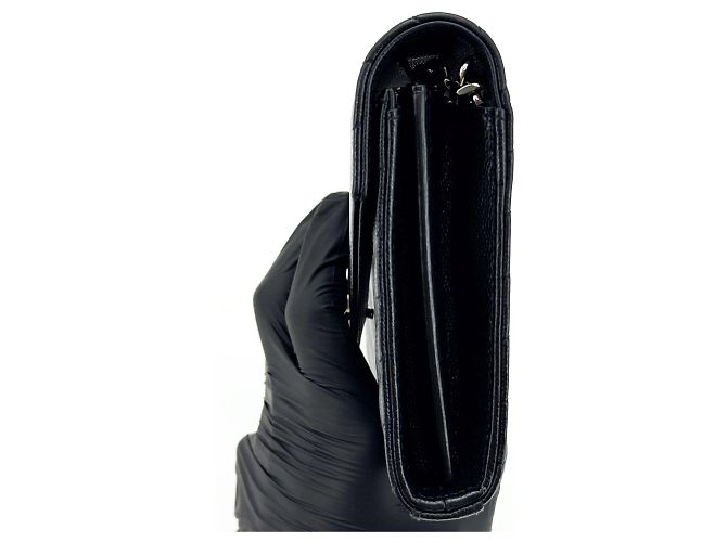 Autre Marque Saint Laurent Classic Monogram Wallet on Chain Matelasse Chevron Leather Small - vista 3