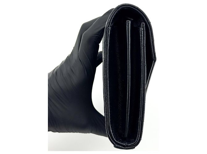 Autre Marque Saint Laurent Classic Monogram Wallet on Chain Matelasse Chevron Leather Small - vista 4