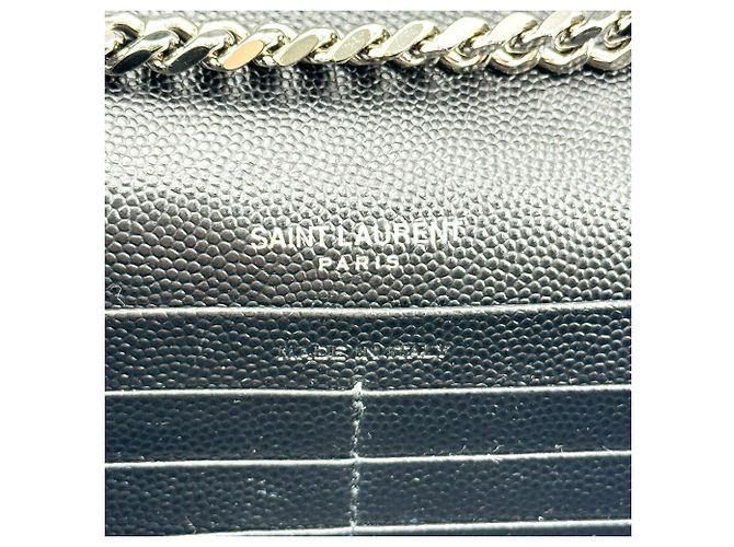 Autre Marque Saint Laurent Classic Monogram Wallet on Chain Matelasse Chevron Leather Small - vista 6