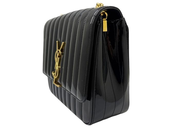 Autre Marque Borsa a tracolla Saint Laurent Vicky con catena smaltata - vista 3