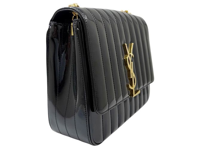 Autre Marque Borsa a tracolla Saint Laurent Vicky con catena smaltata - vista 4