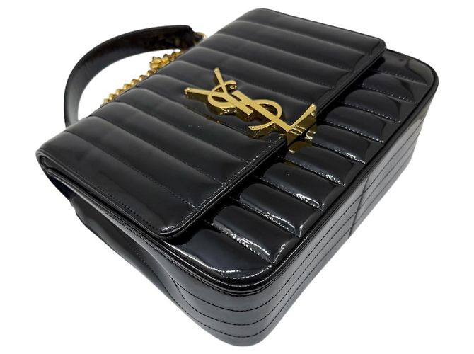 Autre Marque Borsa a tracolla Saint Laurent Vicky con catena smaltata - vista 5