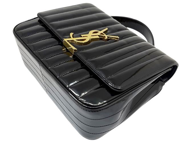 Autre Marque Borsa a tracolla Saint Laurent Vicky con catena smaltata - vista 6
