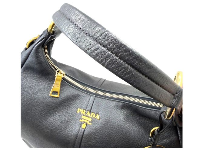 Borsa Tote Prada in pelle nera - vista 11