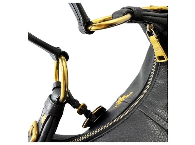 Borsa Tote Prada in pelle nera - vista 12