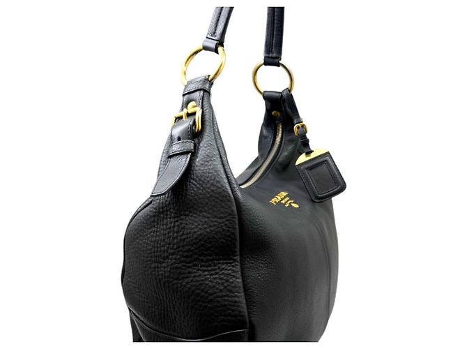 Borsa Tote Prada in pelle nera - vista 3