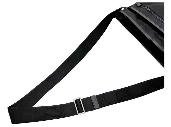 Borsa a tracolla Prada nera in nylon e pelle - vista 10