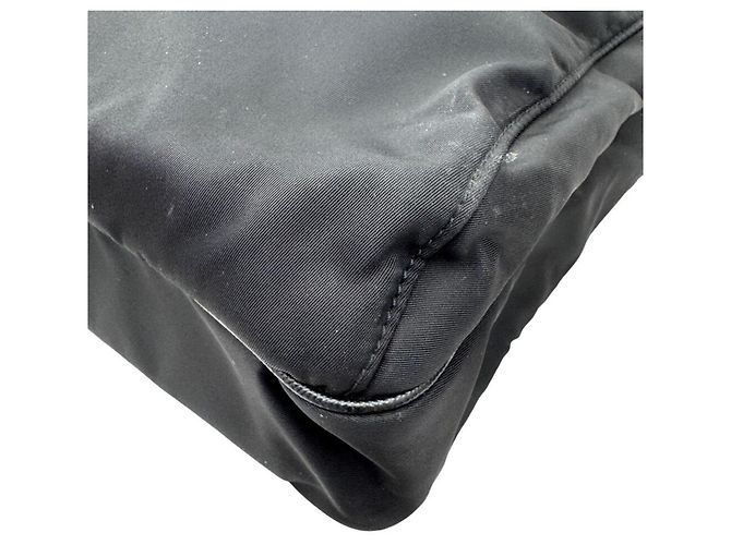 Borsa a tracolla Prada nera in nylon e pelle - vista 7