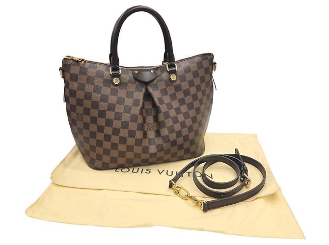 Borsa Louis Vuitton Siena MM Damier Ebene - vista 13