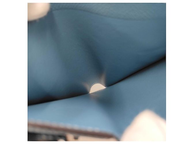 Hermès Billetera bi-fold Hermes en piel Epsom Blue Jean - vista 6