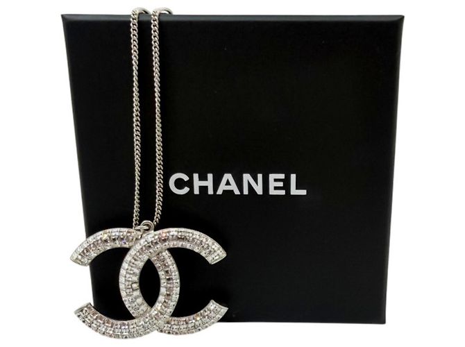 Collana Chanel Coco Argento e Strass - vista 2