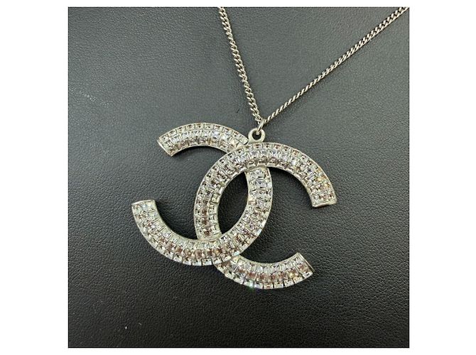 Collana Chanel Coco Argento e Strass - vista 4