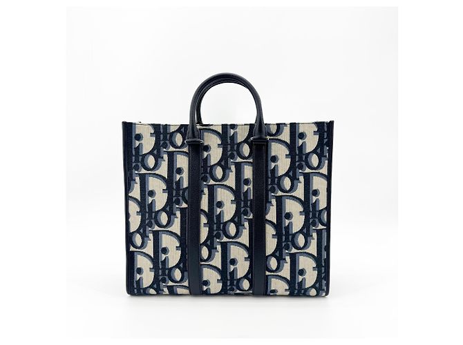 Christian Dior Book Tote mit Gurt aus Oblique Canvas Medium - Ansicht 2