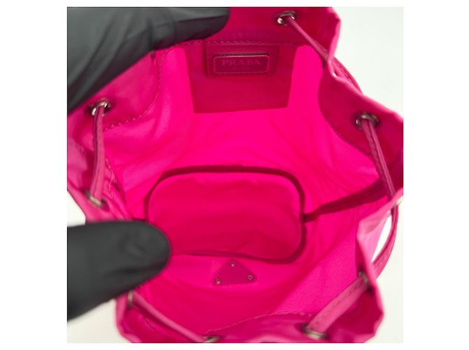 Pochette a Secchiello Prada in Tessuto con Coulisse Small - vista 5