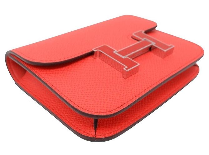 Hermès NEU HERMES CONSTANCE SLIM LACK EPSOM LEDER ROSE TEXAS WALLET - Ansicht 3