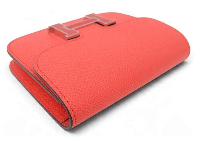 Hermès NEU HERMES CONSTANCE SLIM LACK EPSOM LEDER ROSE TEXAS WALLET - Ansicht 4