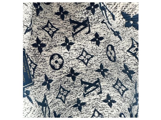 Louis Vuitton Nano Speedy in cotone blu - vista 16