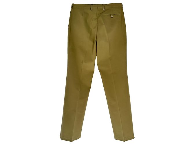 Prada Straight-Leg Hose aus olivefarbenem Polyester - Ansicht 2