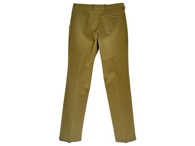 Prada Straight-Leg Hose aus olivefarbenem Polyester - Ansicht 3