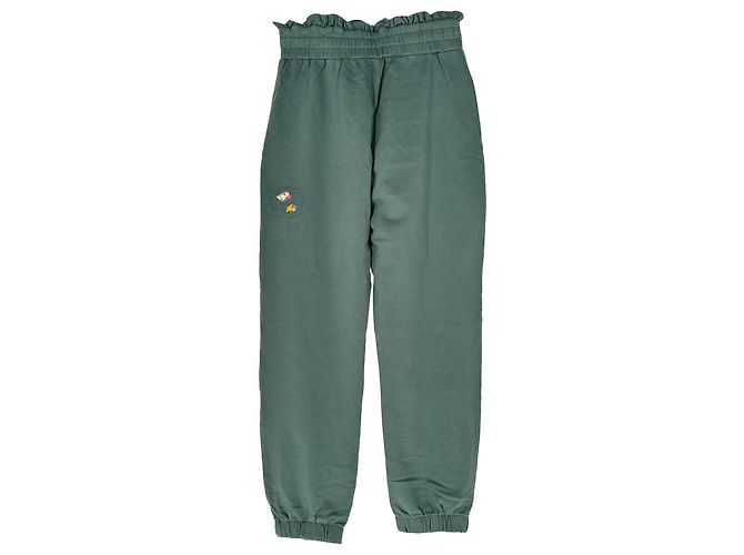 Pantalones de chándal Loveshackfancy con cintura elástica en algodón verde - vista 2