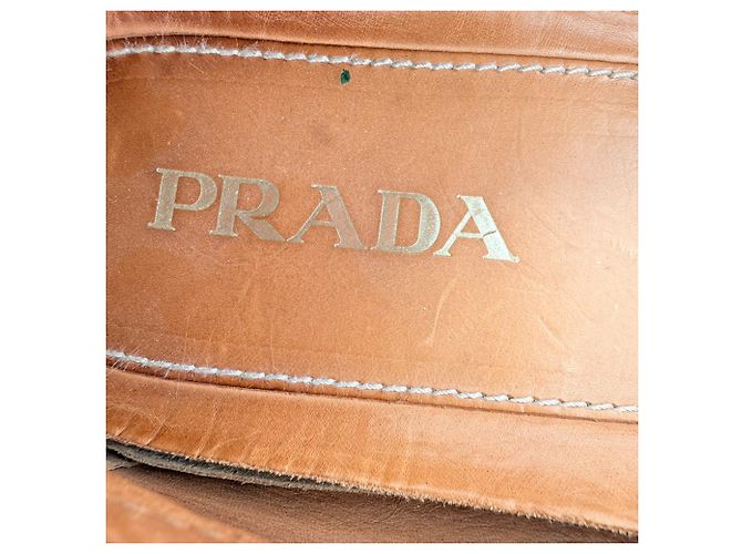 Mocassini in suede nero con placca logo Prada - vista 5