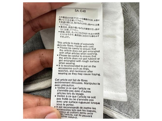 Sudadera con paneles Sacai en algodón gris - vista 12