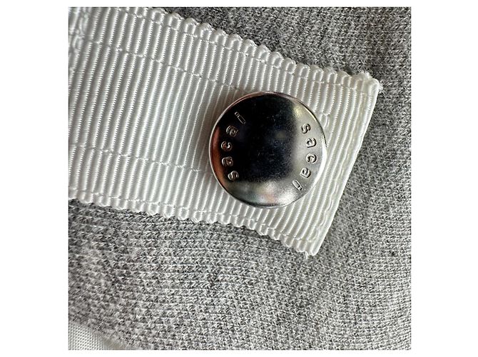 Sudadera con paneles Sacai en algodón gris - vista 4