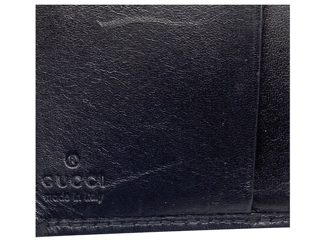 Portafoglio compatto Gucci in pelle nera - vista 13