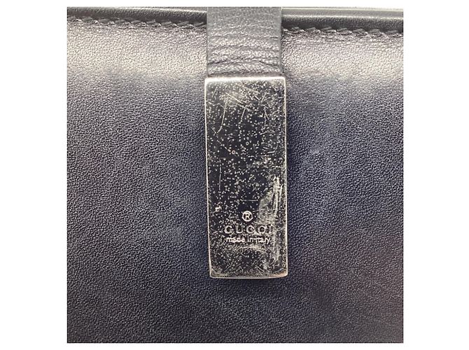 Portafoglio compatto Gucci in pelle nera - vista 14