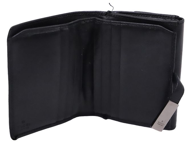 Portafoglio compatto Gucci in pelle nera - vista 5