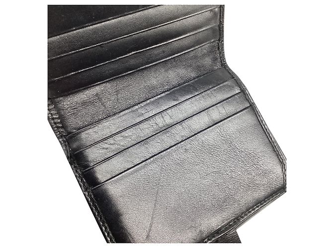 Portafoglio compatto Gucci in pelle nera - vista 8
