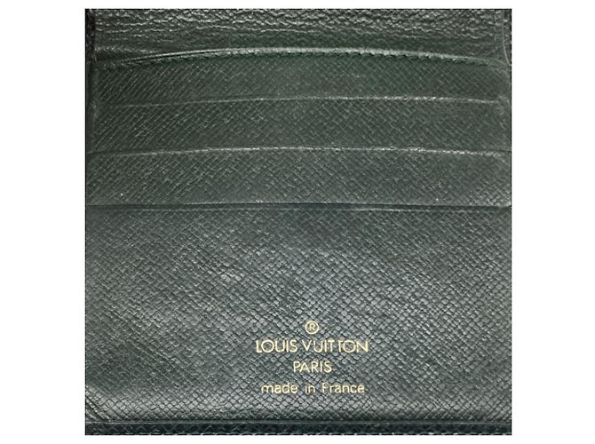 Portafoglio Bi-Fold Louis Vuitton in pelle verde - vista 12