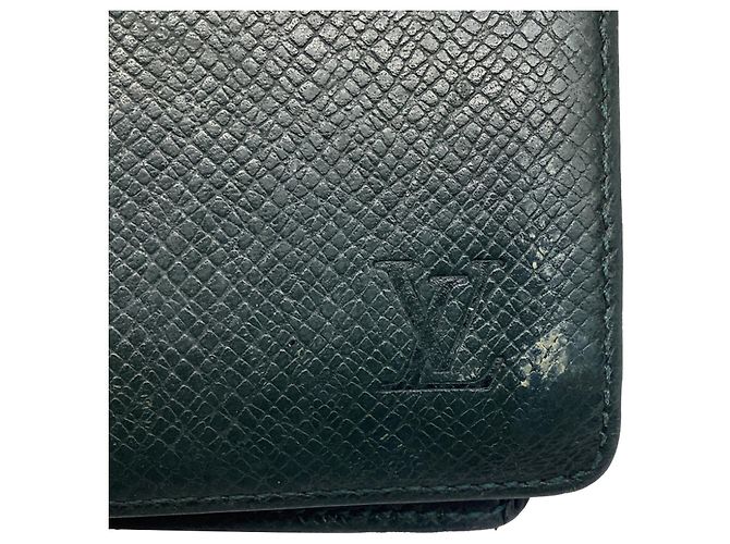 Portafoglio Bi-Fold Louis Vuitton in pelle verde - vista 6
