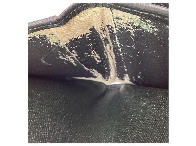 Portafoglio Bi-Fold Louis Vuitton in pelle verde - vista 9