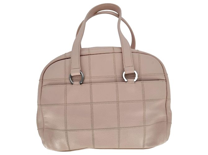 Borsa Chanel LAX Square Bowler in pelle rosa pastel - vista 2