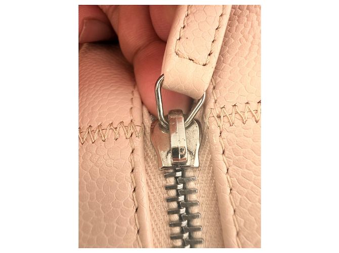 Borsa Chanel LAX Square Bowler in pelle rosa pastel - vista 33