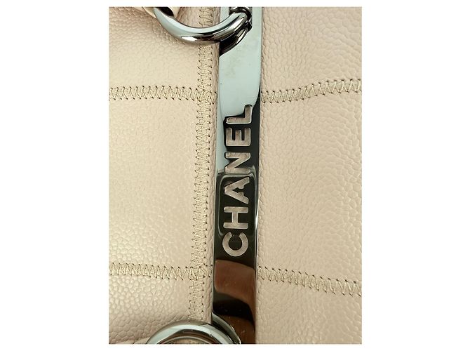 Borsa Chanel LAX Square Bowler in pelle rosa pastel - vista 34
