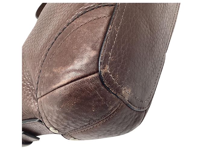 Borsa a tracolla Coach East West in pelle marrone - vista 10