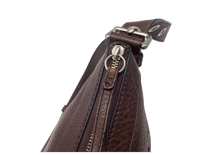 Borsa a tracolla Coach East West in pelle marrone - vista 12
