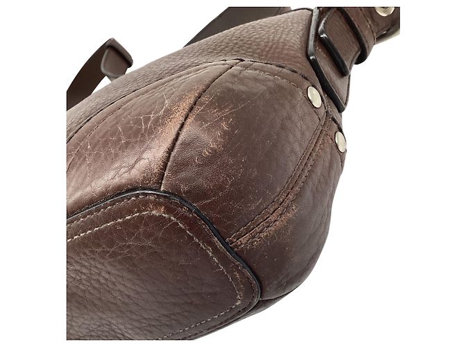 Borsa a tracolla Coach East West in pelle marrone - vista 14
