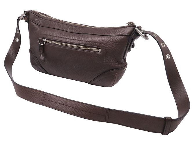 Borsa a tracolla Coach East West in pelle marrone - vista 2
