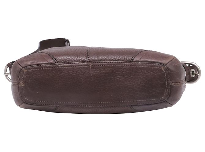 Borsa a tracolla Coach East West in pelle marrone - vista 5