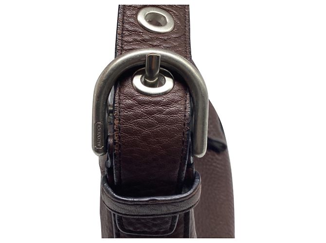 Borsa a tracolla Coach East West in pelle marrone - vista 6