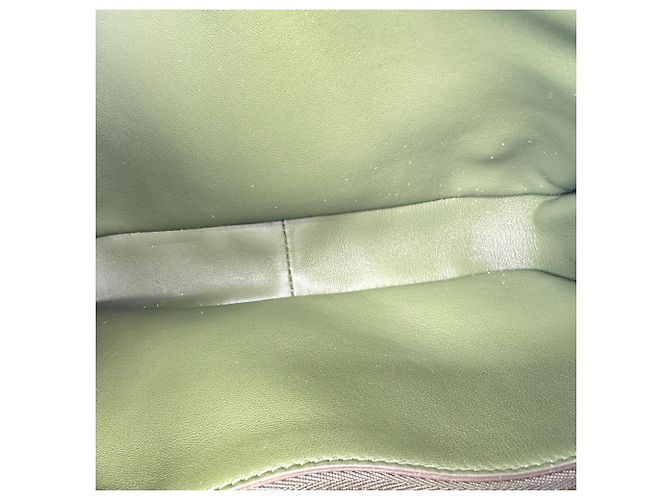 Céline Borsa Celine Triomphe in pelle verde oliva - vista 13