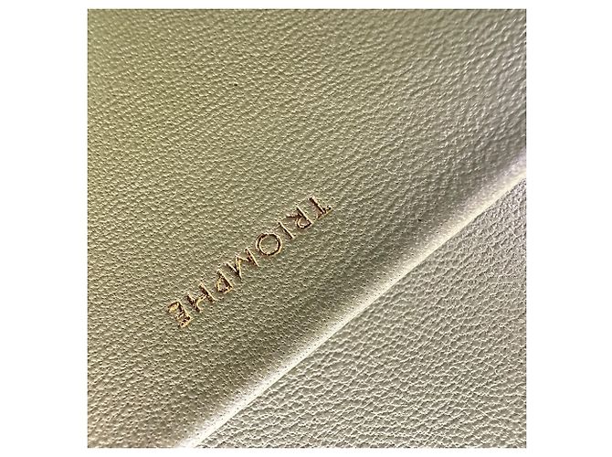 Céline Borsa Celine Triomphe in pelle verde oliva - vista 14